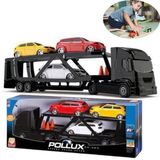 Caminhão Cegonha E 3 Carros Sortidos Brinquedo Criança