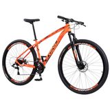 Mountain Bike Aluminio Rino Aro 29 Start 24 Velocidades - Laranja Neon - 17