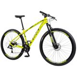 Mountain Bike Aluminio Rino Aro 29 Start 24 Velocidades - Amarelo Neon - 17