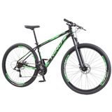 Mountain Bike Aluminio Rino Aro 29 Start 24 Velocidades - Preto Verde - 17