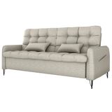 Sofa Cama 2 Lugares 200cm Pillar Linho Vancouver E483 Milani Store Bege