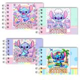 Livro Colorir Stitch Lilás 50 Folhas Caderno Desenho Capa