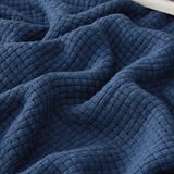 Manta Bedsure 100% Algodão Queen Size Azul Marinho