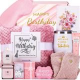 Cesta De Presente De Aniversário Baicai Com Cobertor, Vela E Muito Mais Para Ela