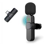 Microfone Bluetooth De Lapela Para Celular Conexão Tipo C