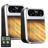 Aquecedor De Ambiente Brightown, Tomada De Parede De 800 W Com 2 Unidades Remotas
