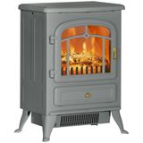 Aquecedor Elétrico De Lareira Homcom 22 Grey 750w/1500w
