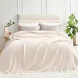 Blanket Snuggle Sac Queen Size Oversize Microfiber Ivory