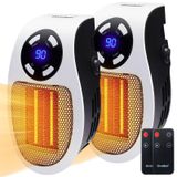 Aquecedor De Ambiente Givebest Remote Wall Outlet Electric 450w, Pacote Com 2