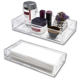 Bandeja Toalheiro Acrílico Lavabo P/ Toalhas Comercial Padrão Suporte Higiene Banheiro Decoração Prateleira Elegante