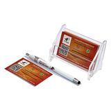 Expositor Porta Cartão De Visitas Em Acrílico Premium 4mm Suporte Cartões Organizador Escritório Consultório Empresa