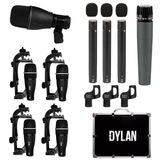 Kit De Microfone Para Bateria Dylan Dd-9 Com Hard Case