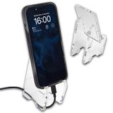 Suporte Celular Universal Em Acrílico Cristal Premium 8mm