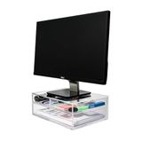 Gaveteiro Acrílico Escritório Home Office 3 Gavetas Transparente