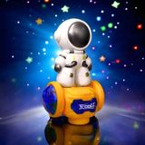 Brinquedo Hoverboard Espacial Astronauta Led Música Amarelo