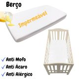 Capa Impermeável Protetor Colchão De Berço Branco Anti Mofo