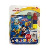 Livro Infantil Mickey Colorir Com 3 Gizes De Cera Em Bloco