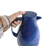 Garrafa Térmica Azul Anil Bule Gatilho 1 Litro Livre De Bpa