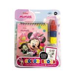 Livro Infantil Minnie Colorir Com 3 Gizes De Cera Em Bloco