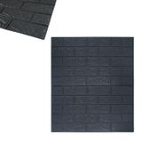 Placa Decorativa 3d Tijolinho Preto 70cm X 77cm Adesivada