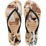 Havaianas Slim Pets Bege/preto/branco