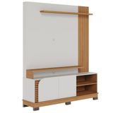 Home Para Tvs 65 3 Prateleiras Bia Off White Matte Freijó