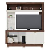 Home Para Tvs 50 3 Prateleira Nice Nogueira Real Off White
