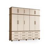 Roupeiro 5 Portas Arles Malbec Off White
