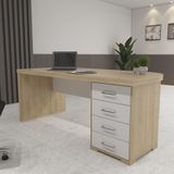 Mesa De Escritório Liverpool Carvalho Branco
