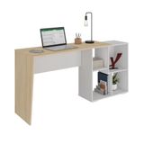 Mesa Para Computador Com Nichos Salamanca Carvalho Branco