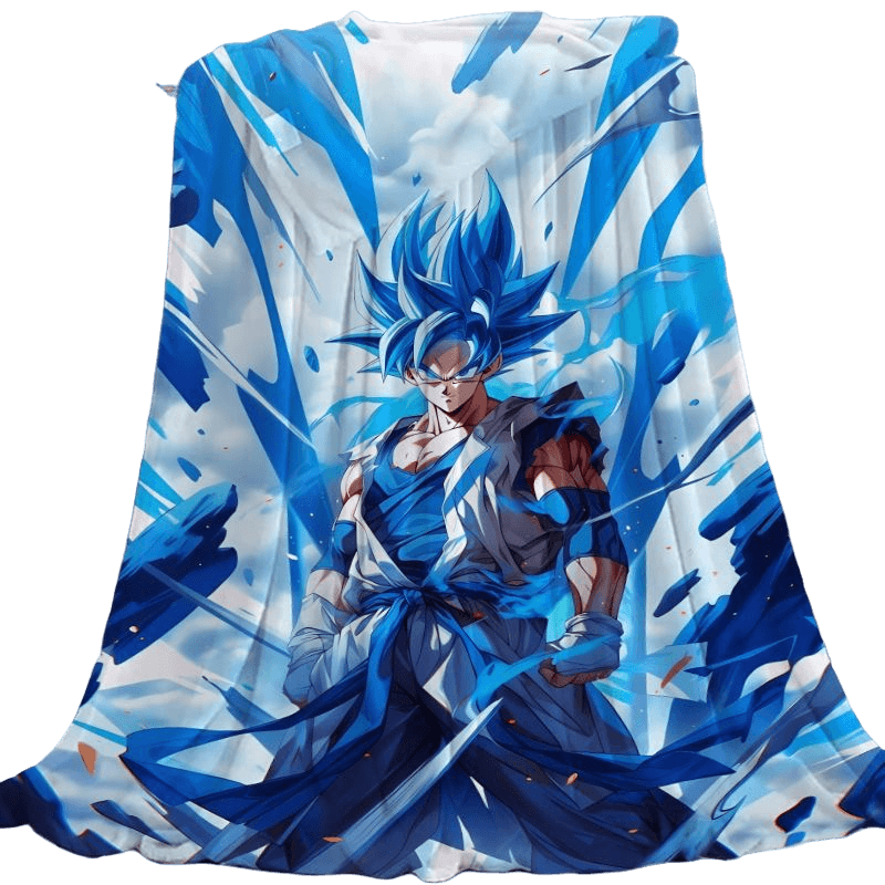 Cobertor Sanmu Soft Creative Printing Dragon Ball Blue Goku