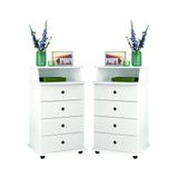 Kit De 2 Mesas De Cabeceira Lux Ll Branco