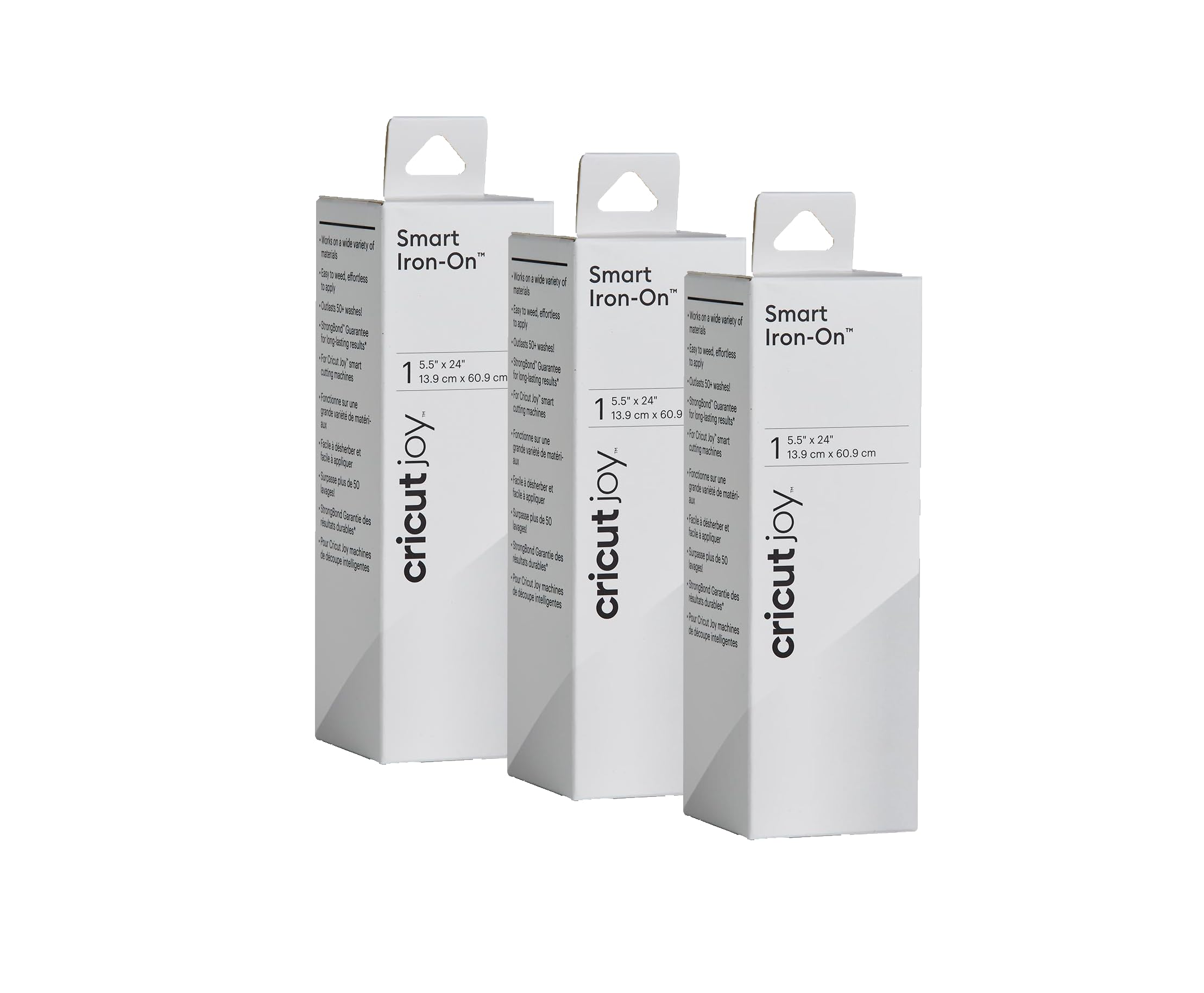 Vinil De Transferência Térmica Cricut Joy Smart Iron On White, Pacote Com 3