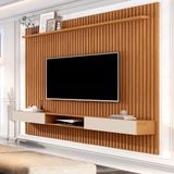Conjunto Painel Ripado E Nicho 1.8 Ravenna Nature Off White