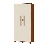 Multiuso 2 Portas Com Chave Espanha Canela Off White