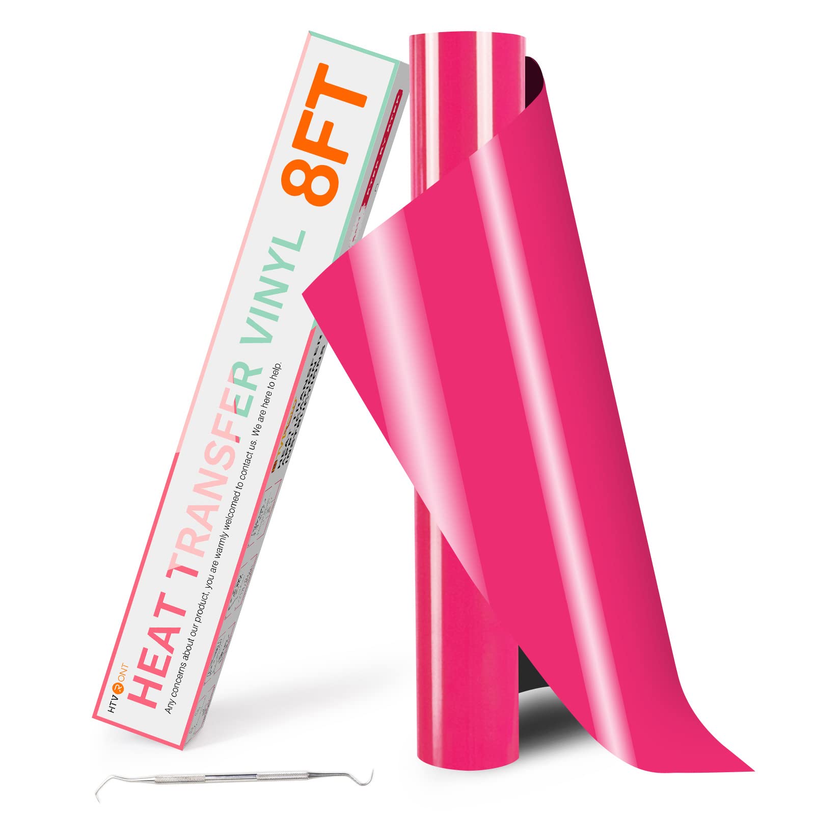 Vinil De Transferência De Calor Htvront Neon Pink 12x8 Pés Para Camisas