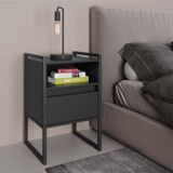 Gaveteiro Industrial Com Gaveta Kinfe Preto Onix