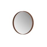 Espelho Decorativo Redondo 50 Cm Napoli Castanho