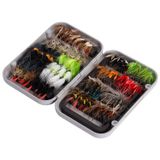 Kit De Moscas Para Pesca Com Mosca Bassdash, Sortido, 64 Unidades Com Caixa