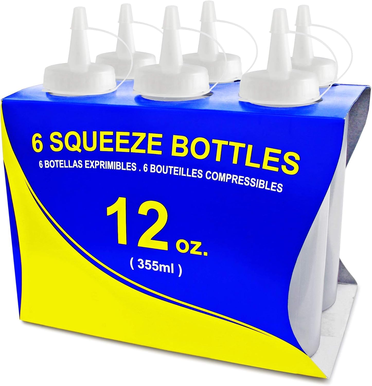 Squeeze Bottle New Star Restaurant Quality 350 Ml, Conjunto De 6 Transparentes