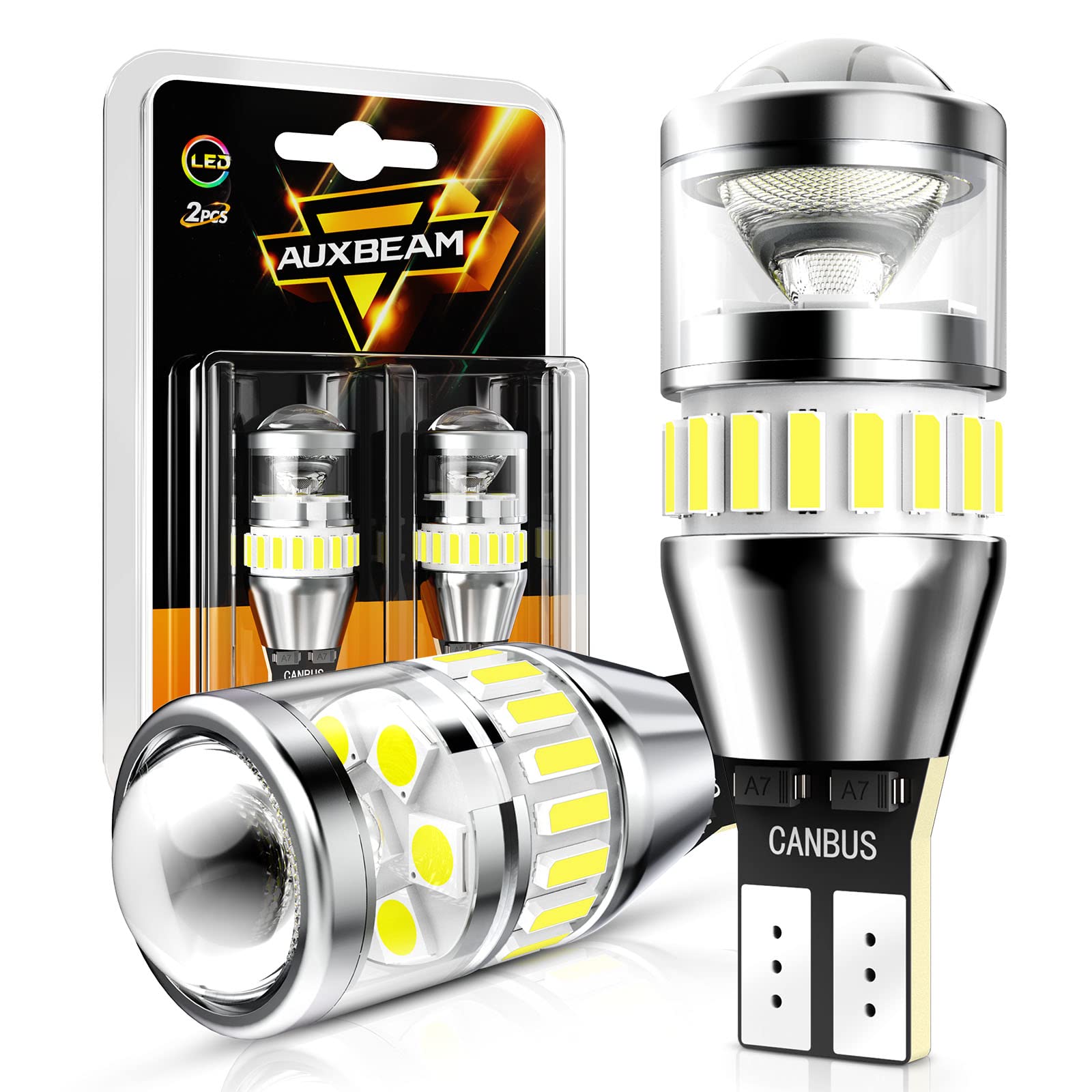 Lâmpada Led Auxbeam 912 921 Backup Reverse Light 6500k Branca