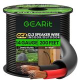 Alto-falante Wire Gearit Outdoor Cca 14 Gauge Awg 60,96 M Preto