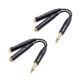 Pacote Com 2 Cabos Divisores Cable Matters 1/4 Ts Macho Para 2x Ts Fêmea