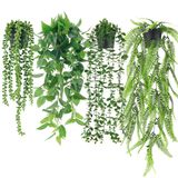Plantas Artificiais Suspensas Der Rose, 4 Unidades De Eucalipto Ivy Vine