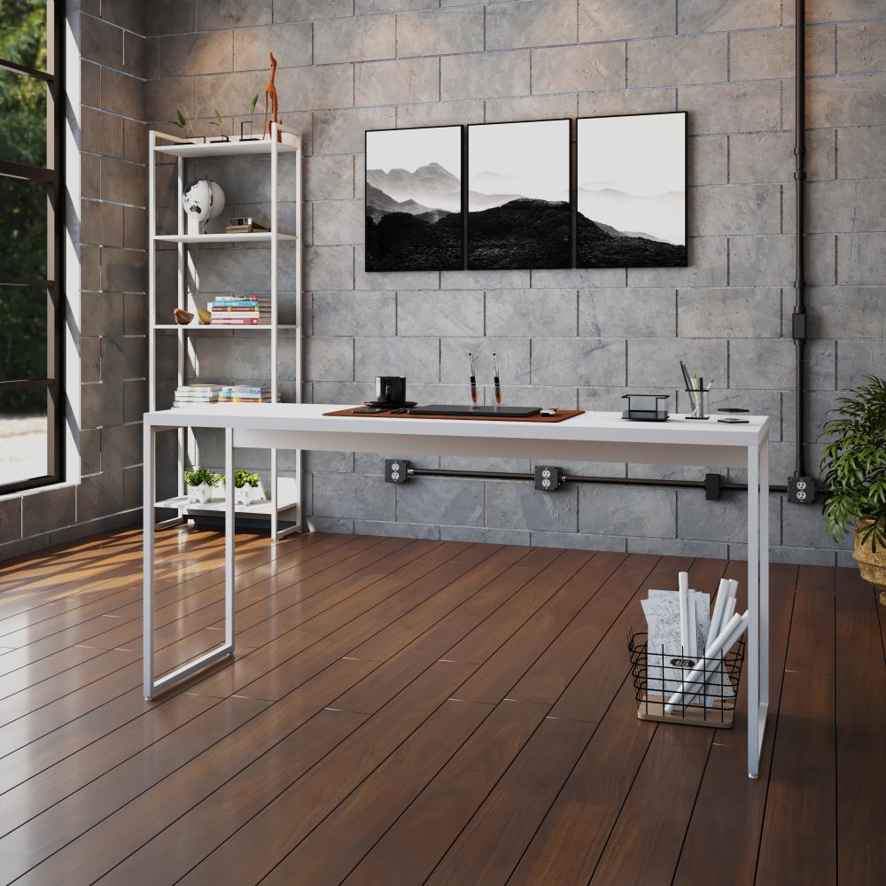 Mesa Dynamica 150x60x75cm Branco Chess / Est.branca