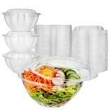 Saladeiras Descartáveis Para Armazenar 950 Ml Em Sua Casa Com Tampas (50 Unidades)