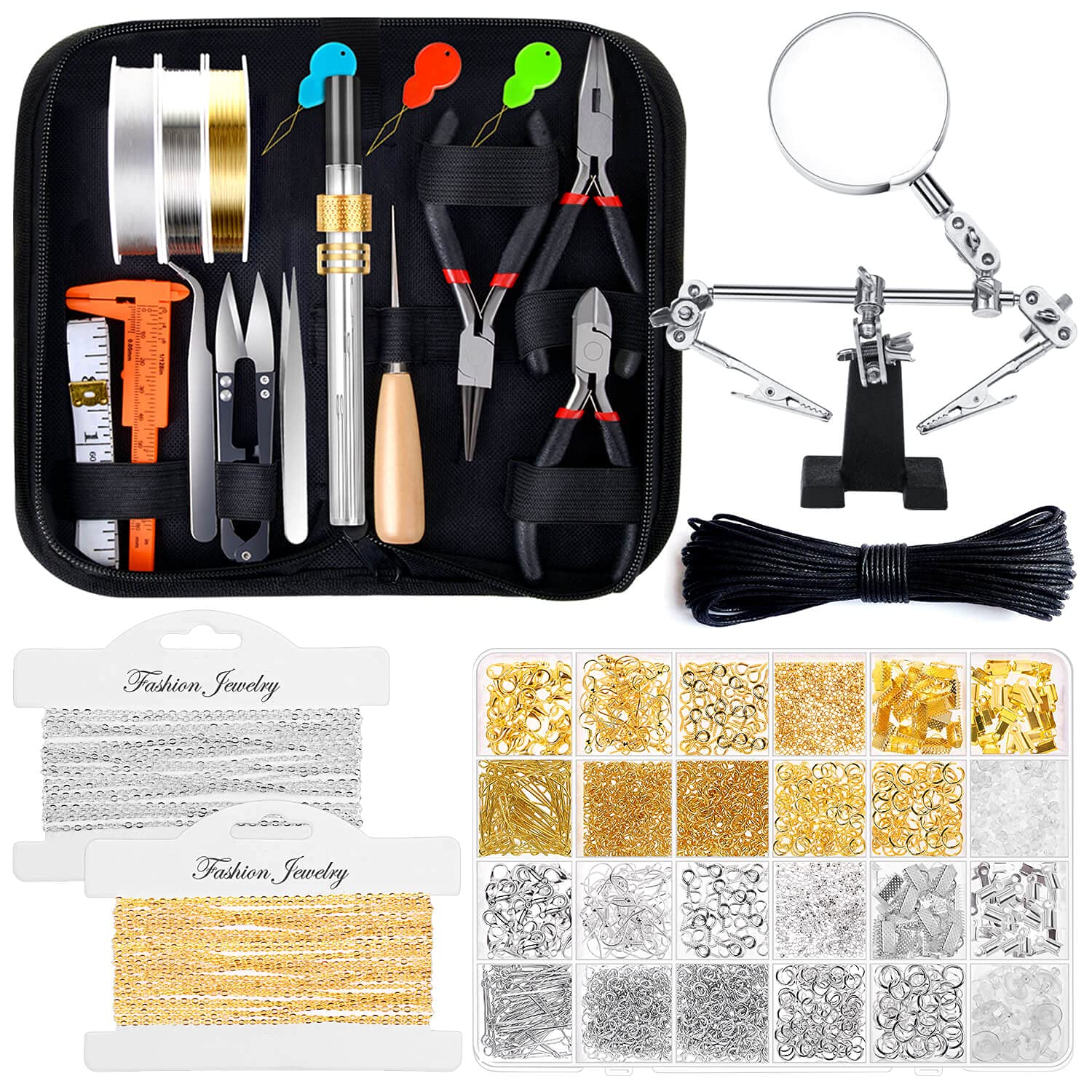 Kit De Suprimentos Para Fabricação De Joias Shynek Com Ferramentas, Amuletos E Descobertas