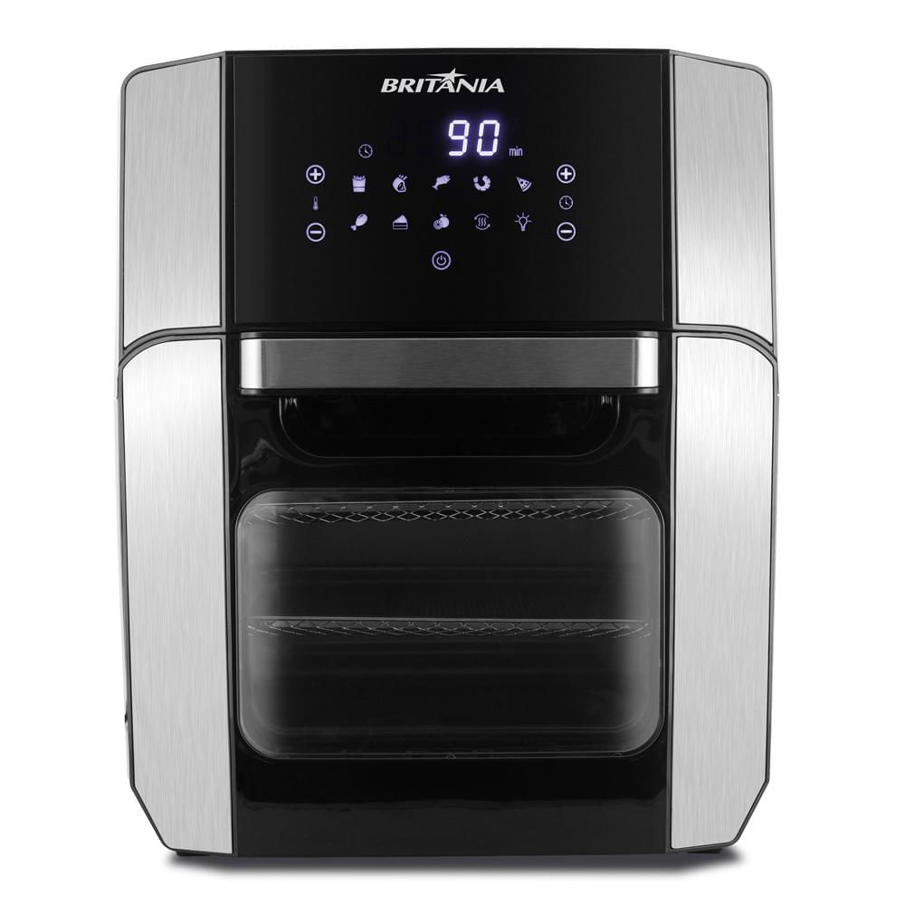 Fritadeira Elétrica Air Fryer 12l 4 Em 1 Britânia Oven Bfr2100p Preta 220v