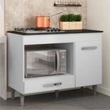 Bancada Para Cooktop Com Porta E Gaveta Madri Branco