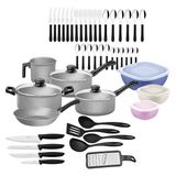Conjunto Tramontina 47 Peças Cozinha Com Panelas Antiaderentes